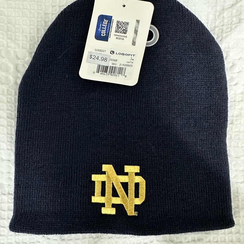 Notre Dame Fighting Irish Beanie Hat NWT NCAA Winter Knit